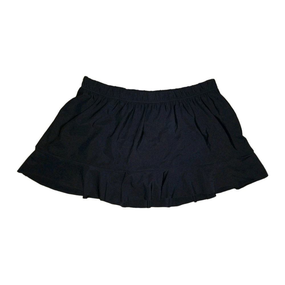 Womens Plus Black Swim Skort Sz 16 28 Bathing Suit Bottom Barely Worn